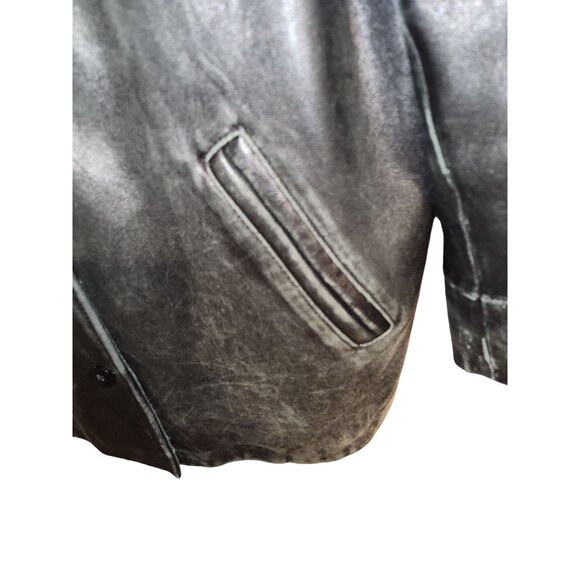 Field Gear Genuine Leather Coat Vtg Black Adult M Removable 3M Thinsulate Liner - Picture 7 of 16